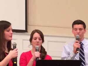 2016-1-31 BCBC Priscilla, Deborah, and Luke Singing