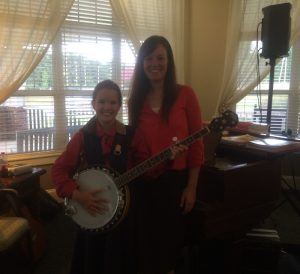 Phebe debuted her banjo!